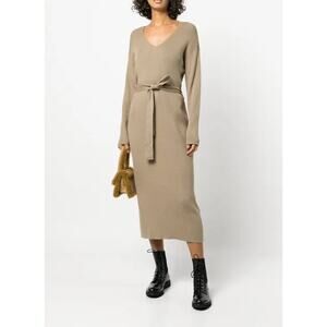 Rails Margot Khaki Cotton-Cashmere Midi Dress – Size Small